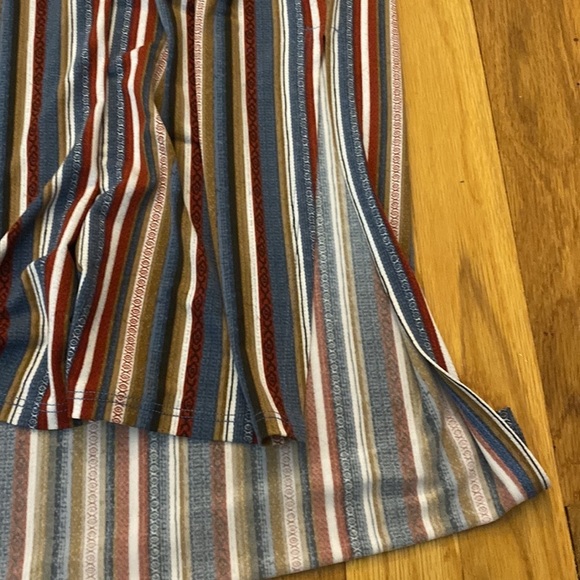 BCBGeneration Women’s Red and Blue Striped Dress With Slits Size L - Picture 3 of 9